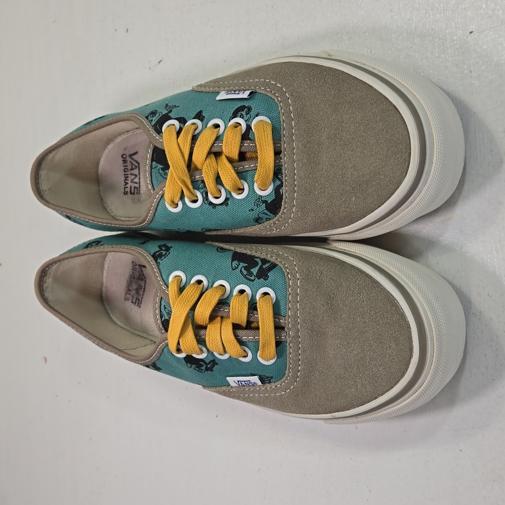 Vans Vault OG Sk8 Monkey Lo-Top Dune Tan & Blue Sneakers Mens 6½ Women's 8 - Picture 2 of 12